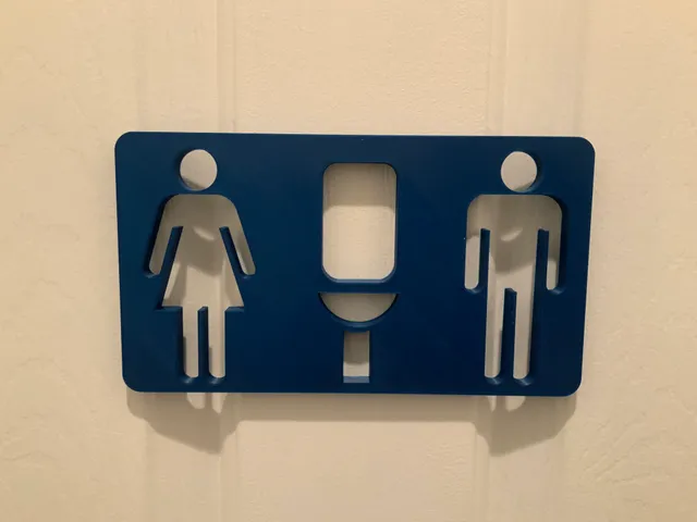 Airplane Bathroom Sign