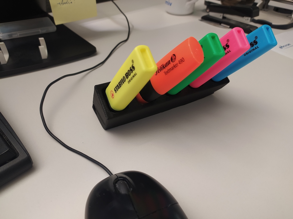 Highlighter Marker Holder by grafmar Download free STL model
