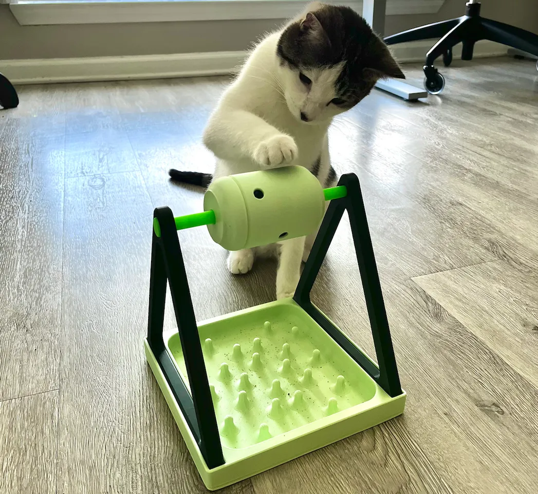 Cat Toy - Treat Dispenser Puzzle by kevin, Download free STL model