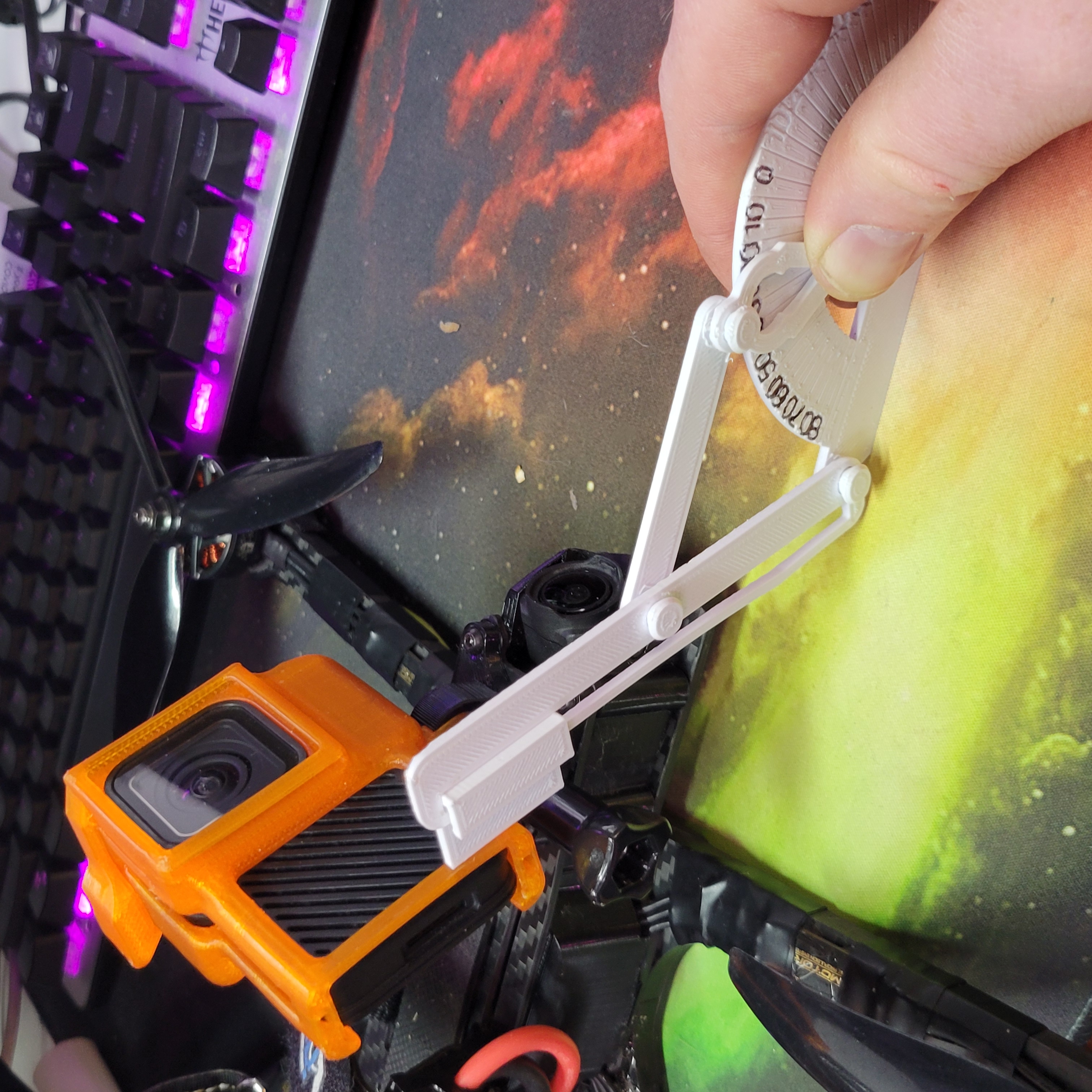 FPV Camera Angle Protractor Print in place by BadLuck Download free