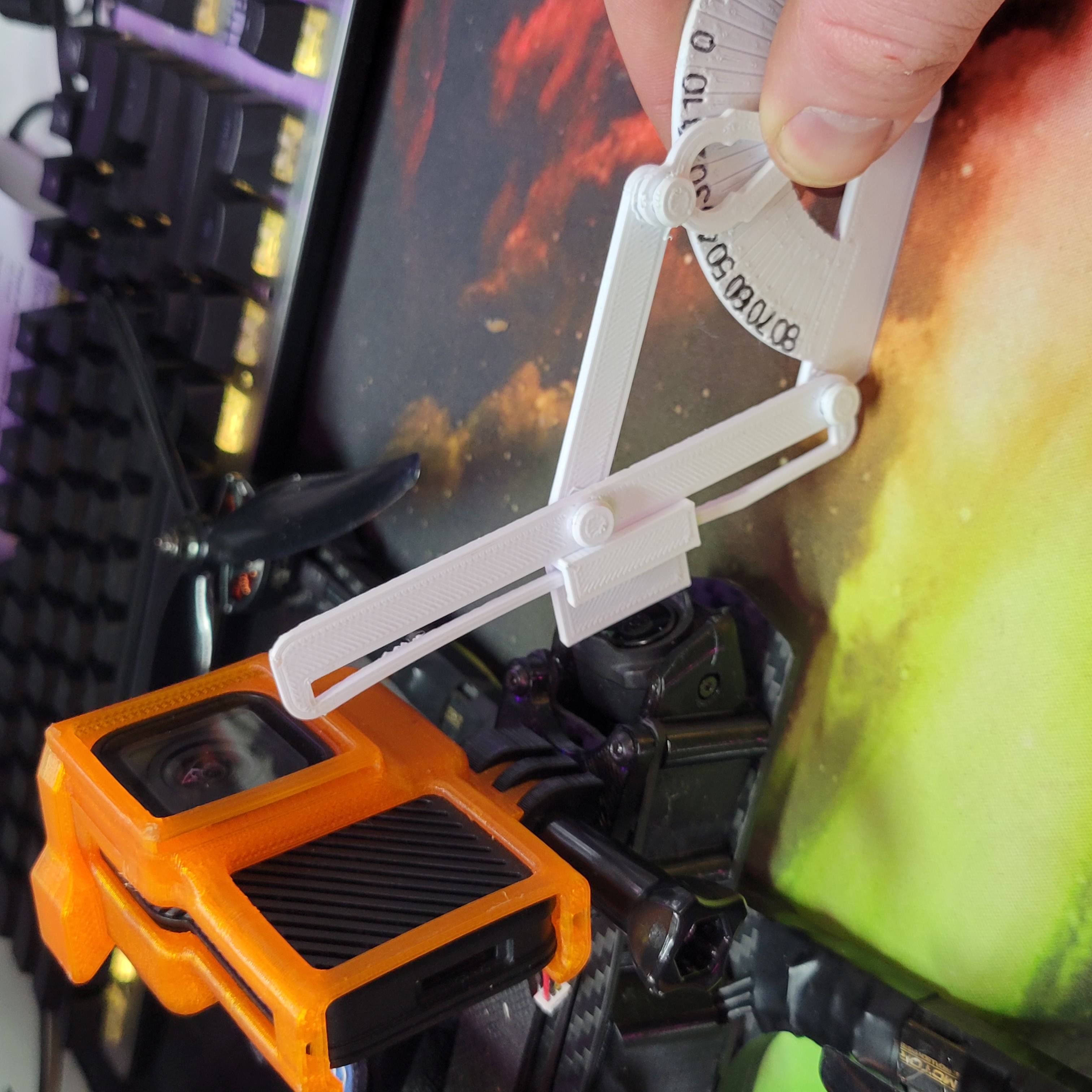FPV Camera Angle Protractor Print in place by BadLuck Download free