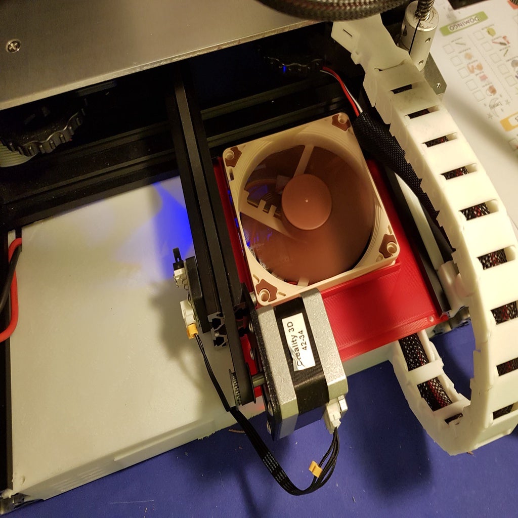 Ender 3 rear electronics case lid for 90mm fan