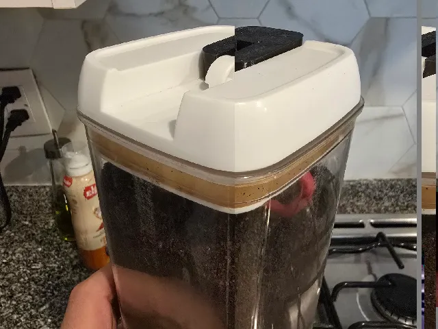 Latch for air tight food storage containers