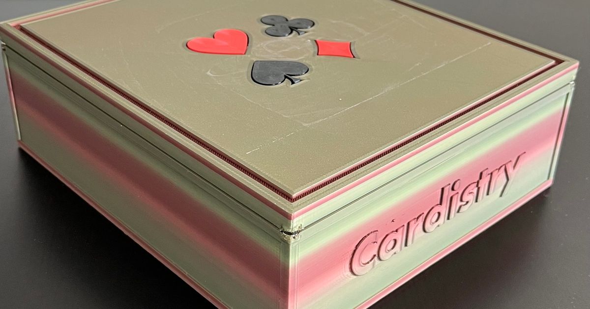 Playing card big boy storage / grande boite pour cartes à jouer by Kamertur Download free STL