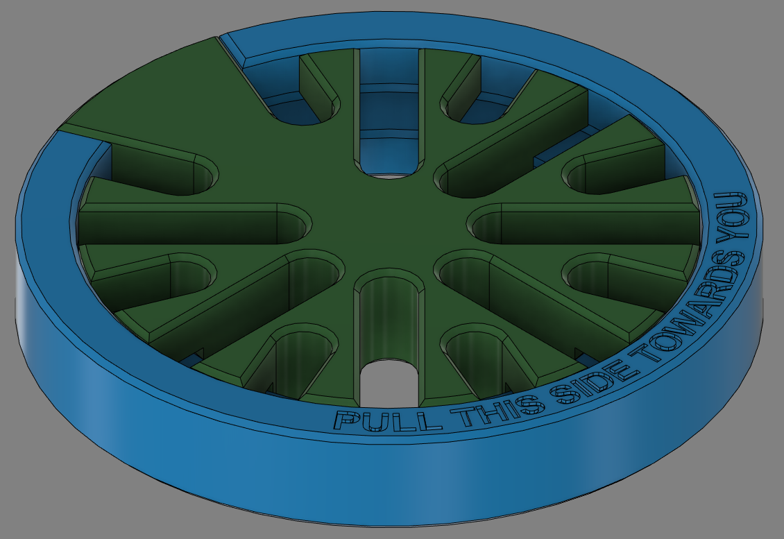 Miniatura 2 do modelo 3D Cat5/6 Cable Comb