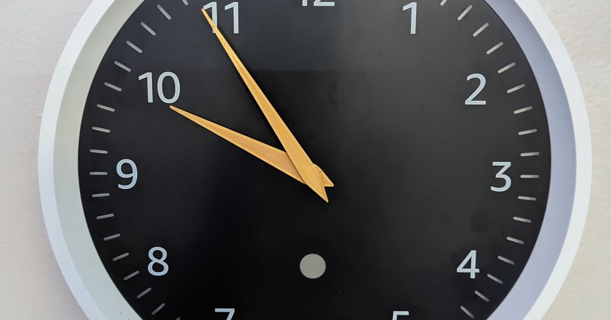 Amazon Echo Clock Replacement Hands by DerfC Download free STL model