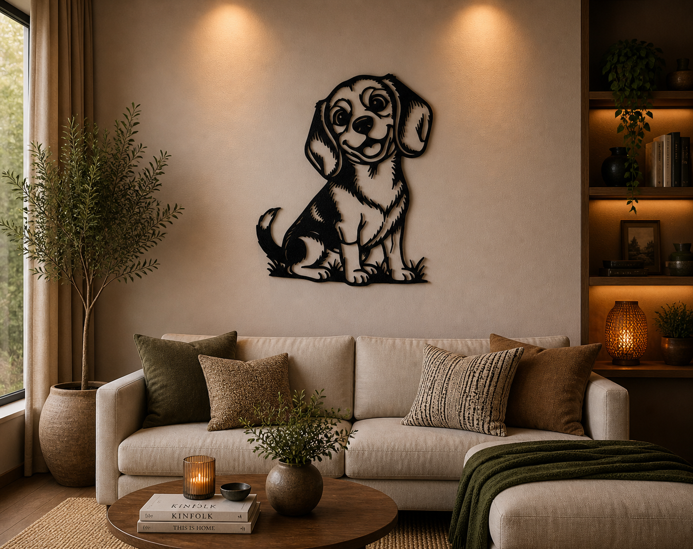 Cute Puppy Dog 2D Wall Art