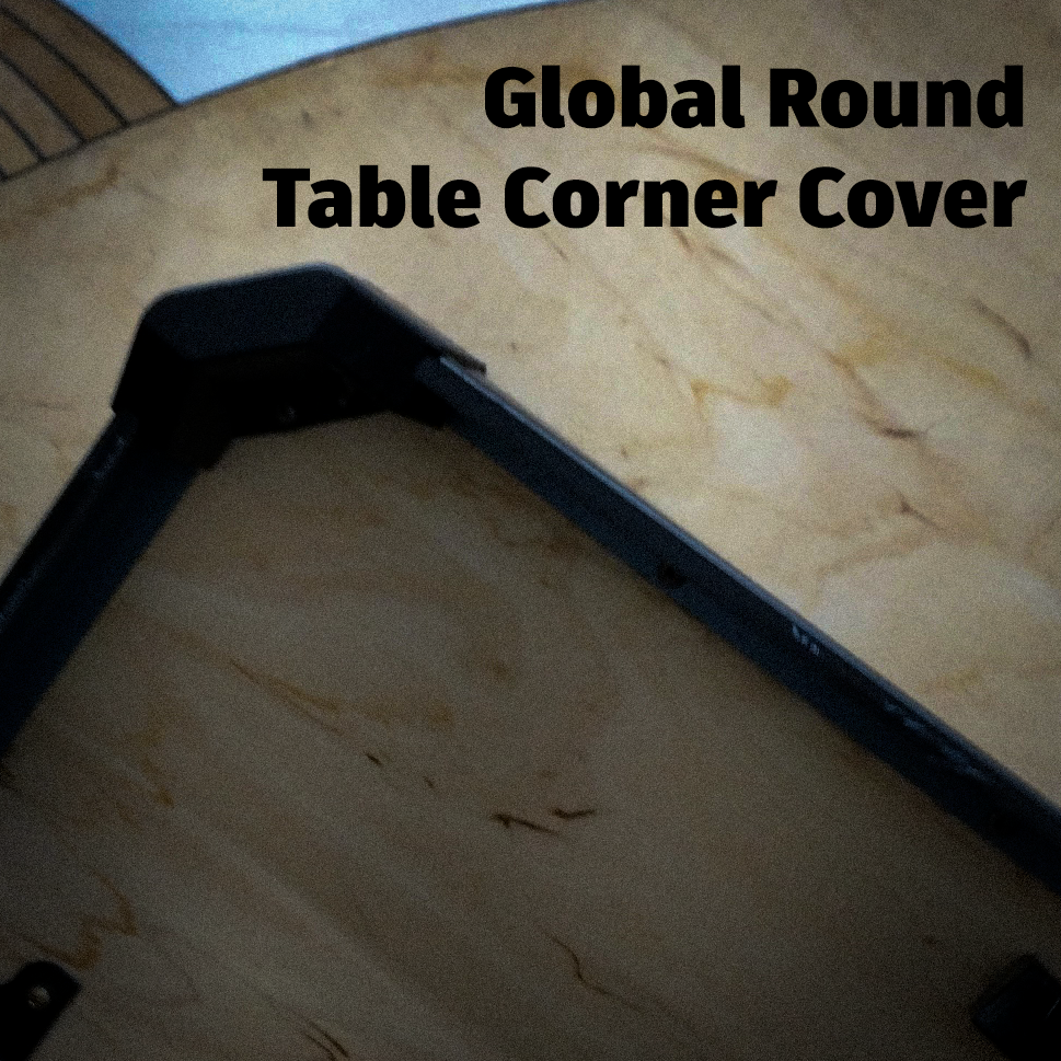 Global Round Table - Corner Rail cover