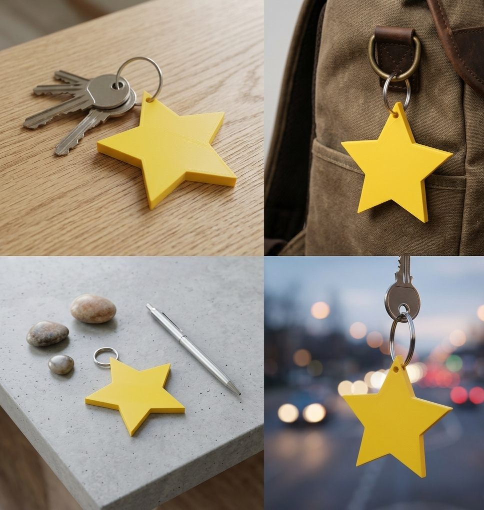 Cute Minimalist Star Fob