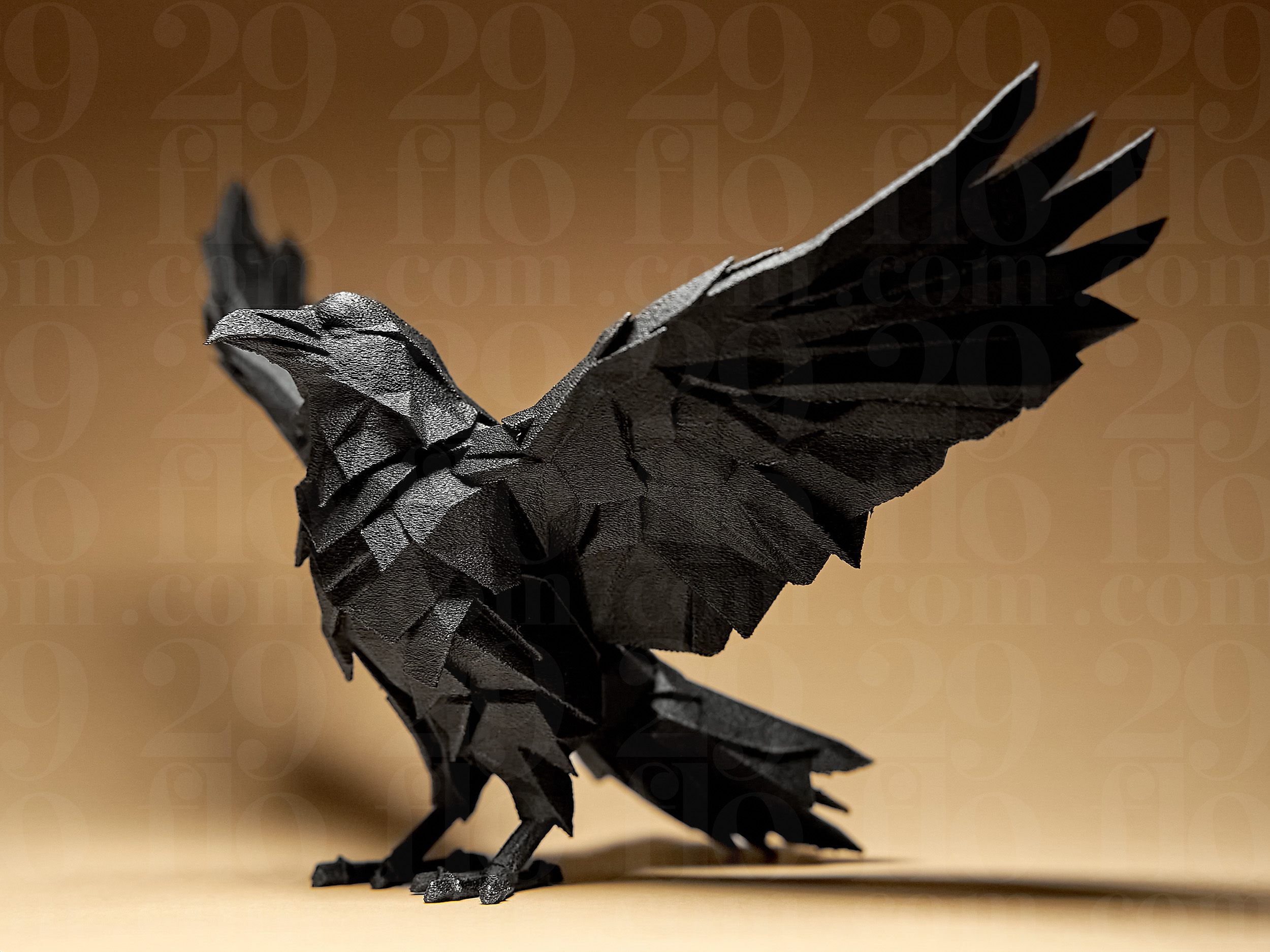 Raven - Geometric Statuette — miniatura 3