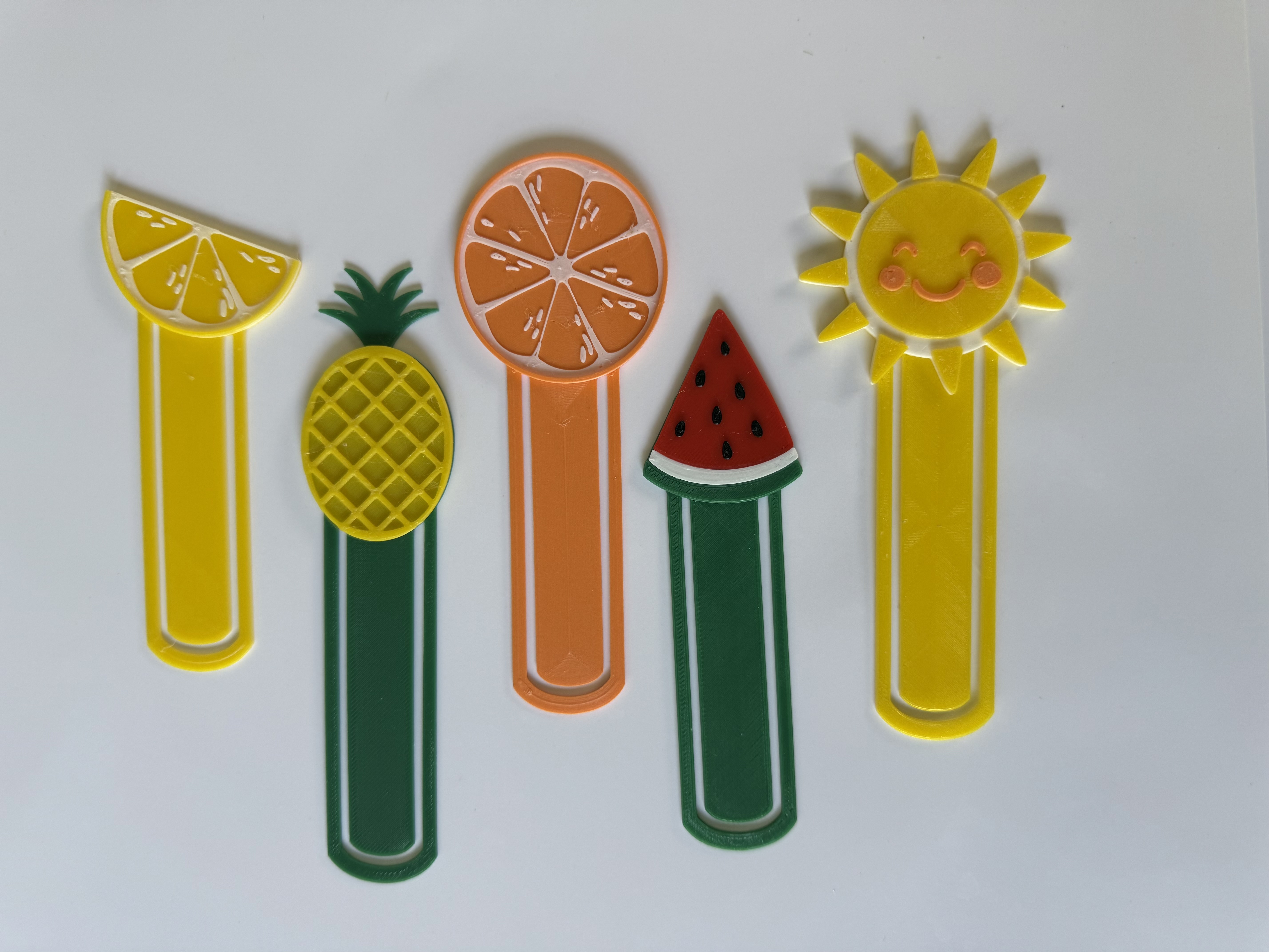Summer Fruit and Sun Bookmarks