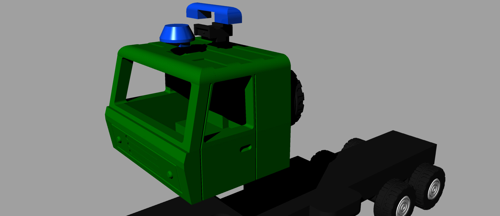 Tarra trucks cabin with slot for beacon