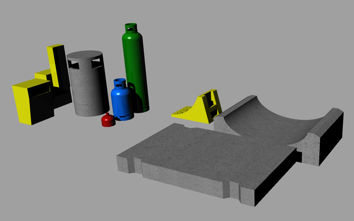 Different objects in 1:43 scale