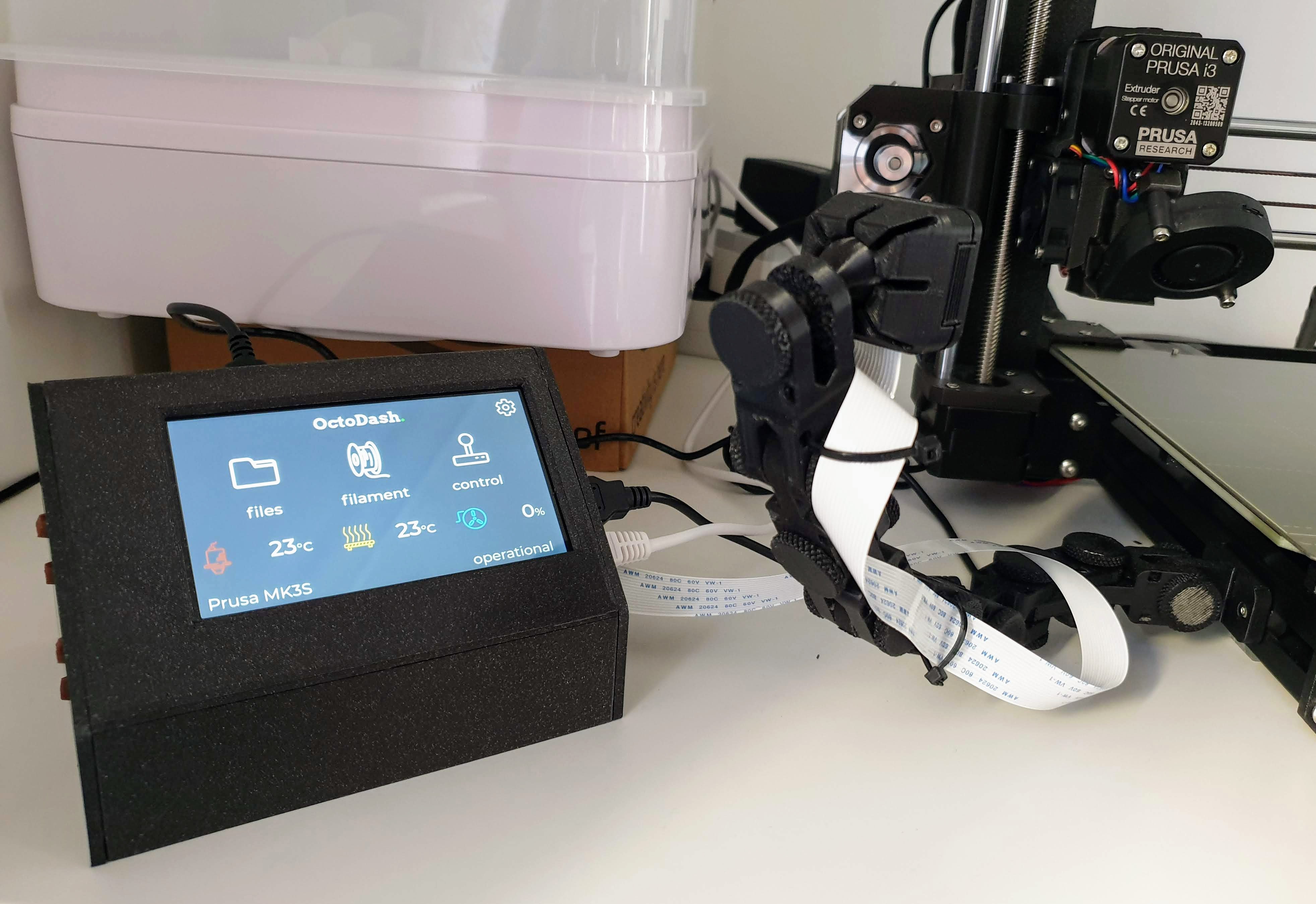 Octoprint Box Raspberry Pi 4B, Waveshare 4.3" DSI by Martin H