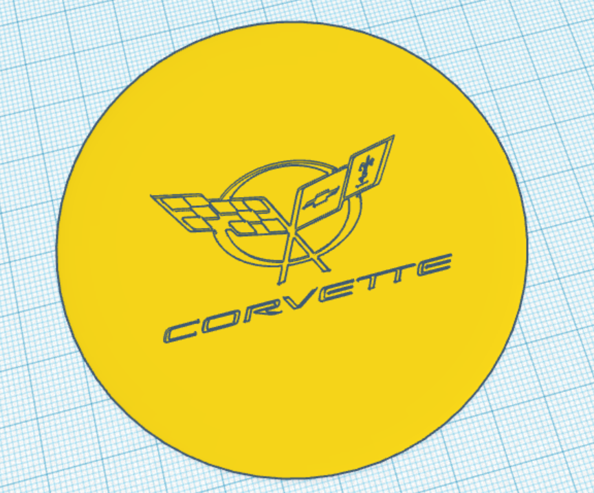 Corvette drink coaster
