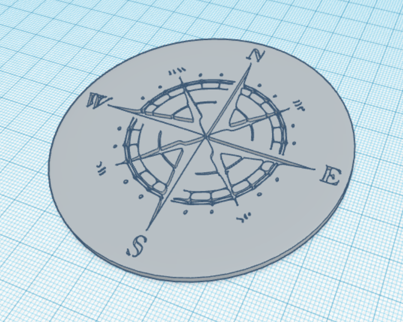 Compass drink coaster