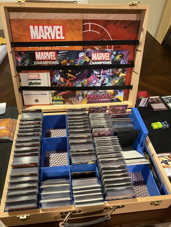 Marvel Champions LCG Mass Storage Solution Organizer Insert for Hobby Lobby Art  Case Card Organizer 