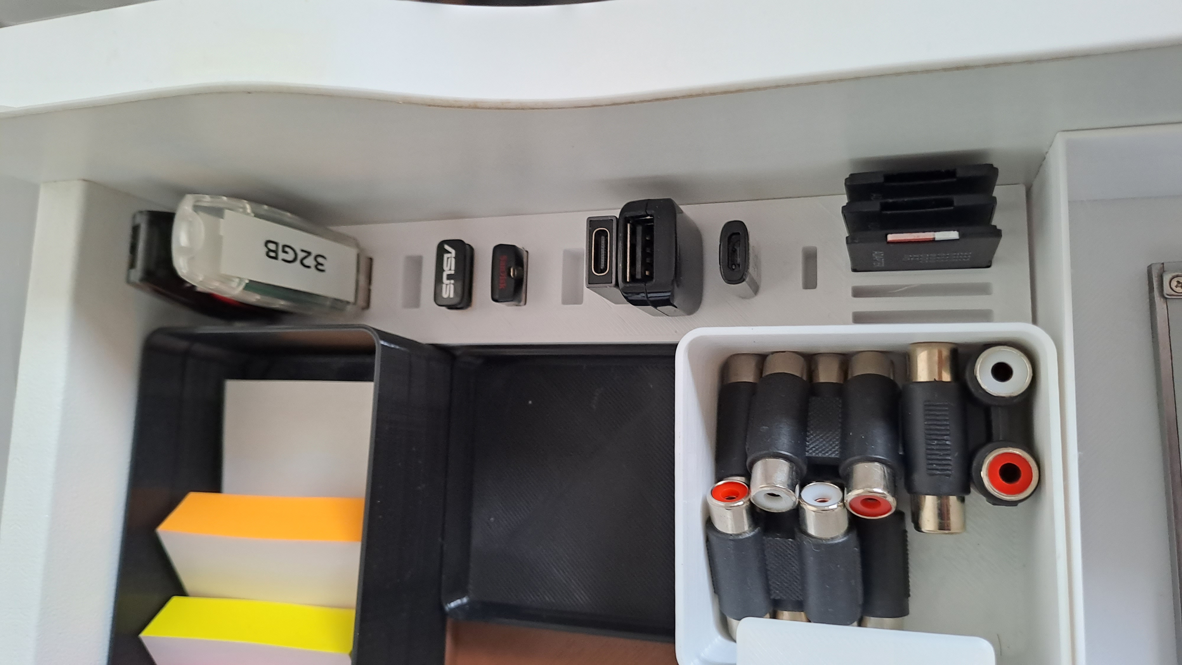 usb holder for ikea alex organizer system