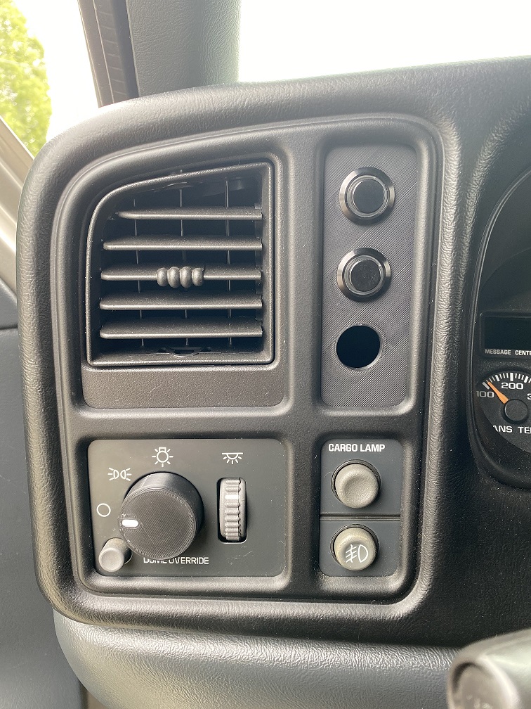 Miniatura 2 do modelo 3D GM Headlight / HVAC Control Knobs & Switch Panel
