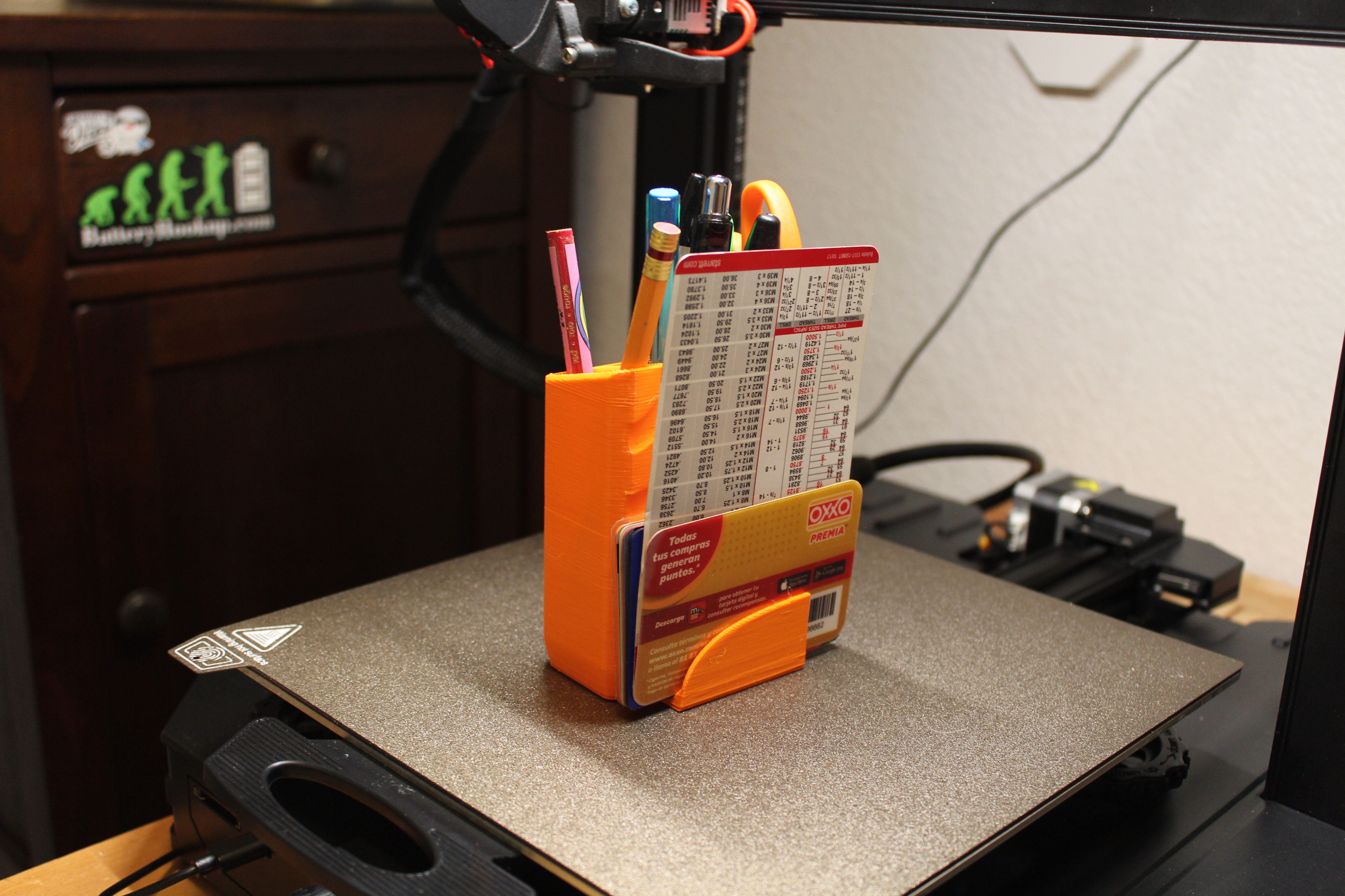 Pencil Holder with Card Lip