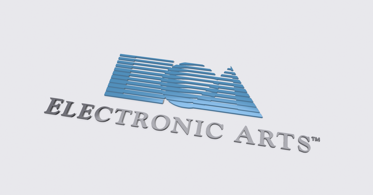 Electronic Arts Old Logo By ToxicMaxi Download Free STL Model Printables Com