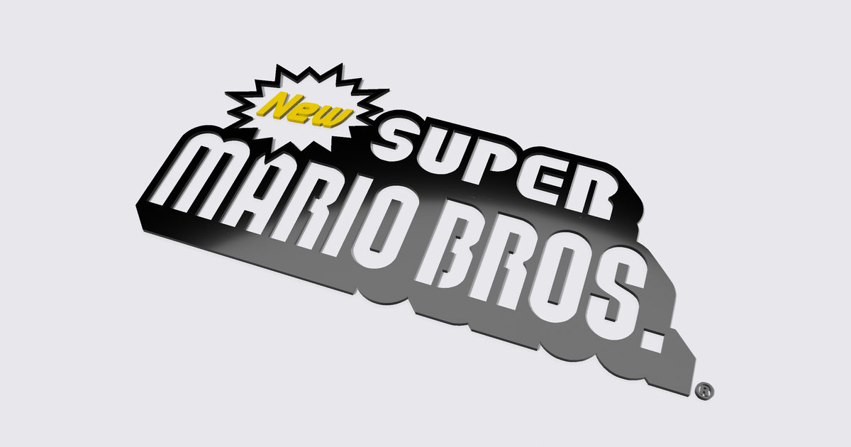 New Super Mario Brothers Logo by ToxicMaxi | Download free STL model ...