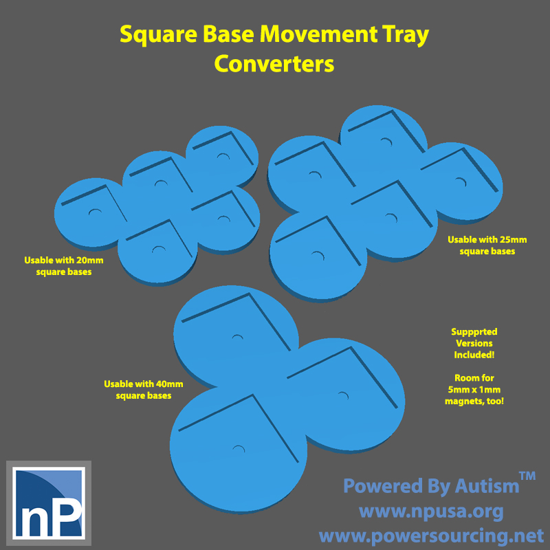 Square Base Movement Tray Converter