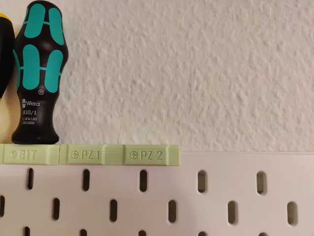 IKEA SKÅDIS TOP MOUNT FOR WERA POZI SCREW DRIVER (PZ1 & PZ2)