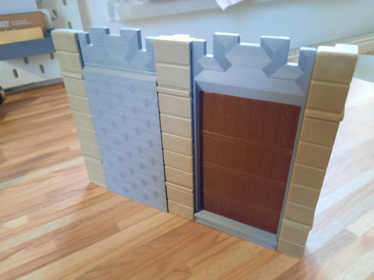 Mur 3D Playmobil Custom Pour Château - Compatible Avec Système Steck 3666, Style Médiéval