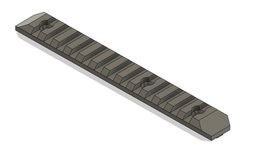 Airsoft keymod rail 135 mm