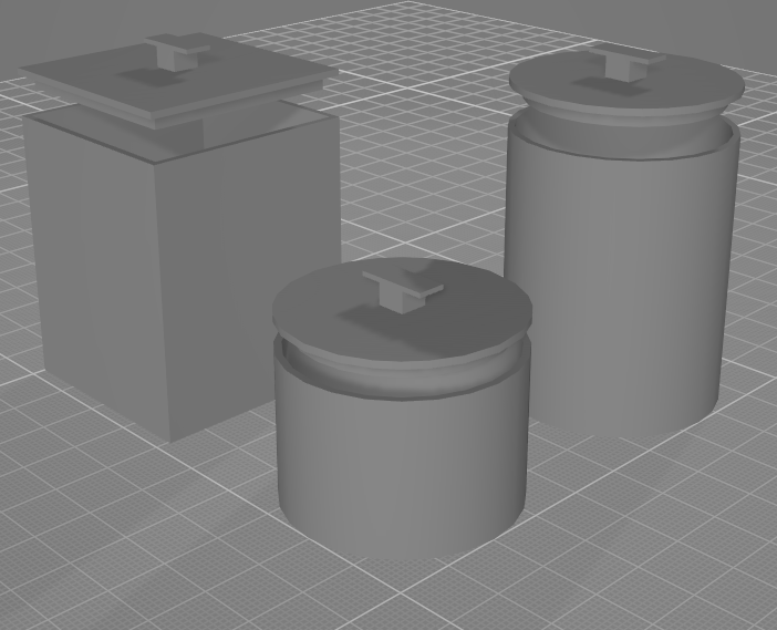 Pots Set [square, cylinder] with lids for tea, coffee etc...