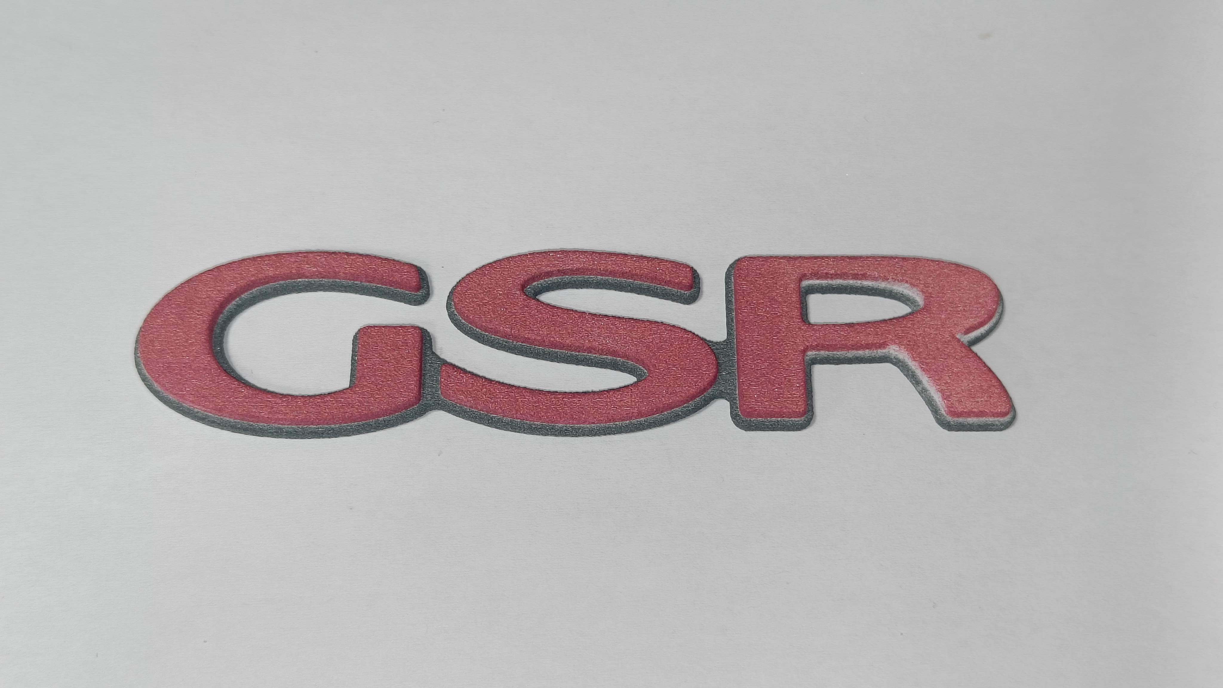 Mitsubishi GSR Badge by Vital | Download free STL model | Printables.com