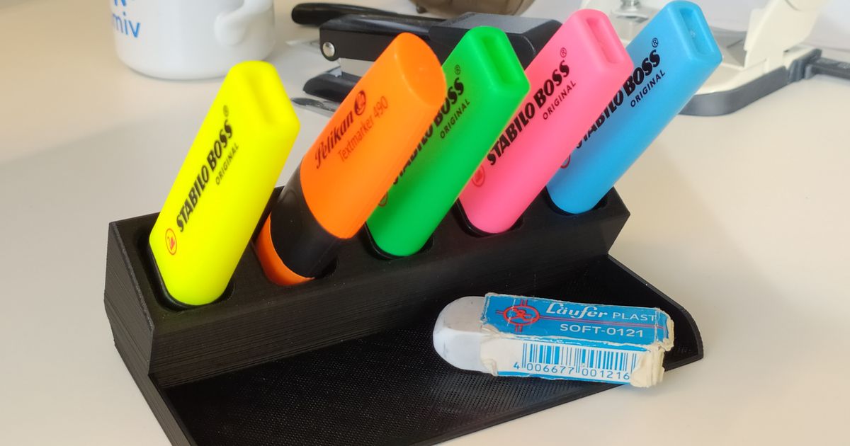 Highlighter Marker Holder 2 by grafmar Download free STL model