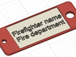 Personalized Firefighter Name Tag Panel