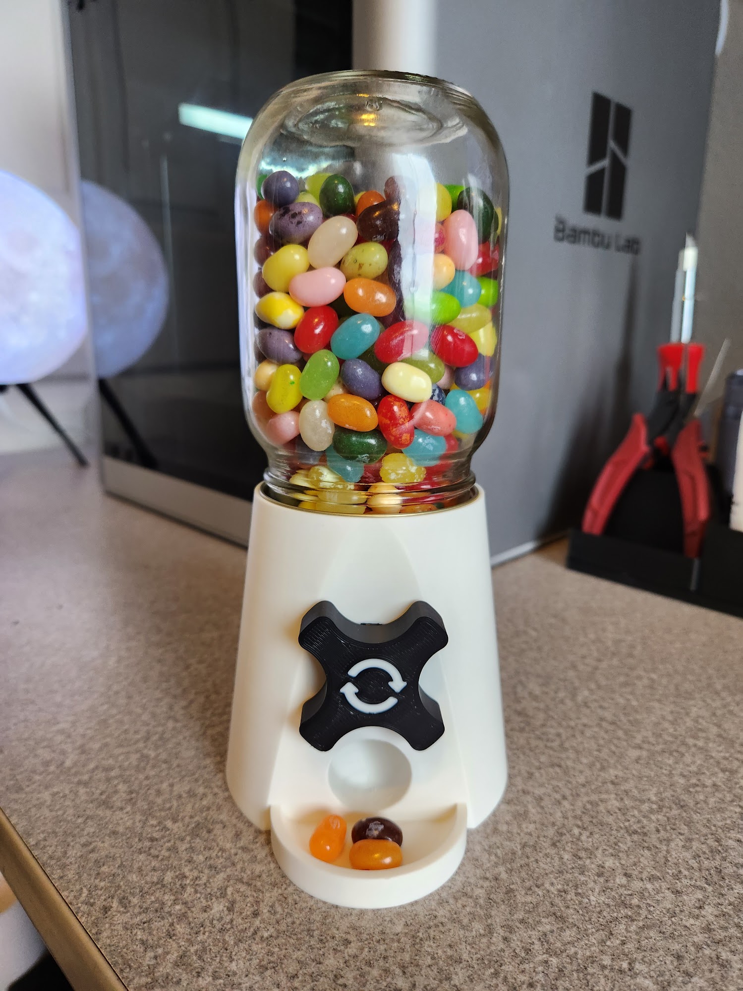 Simple Mason Jar Candy Machine Updated with printable pin for