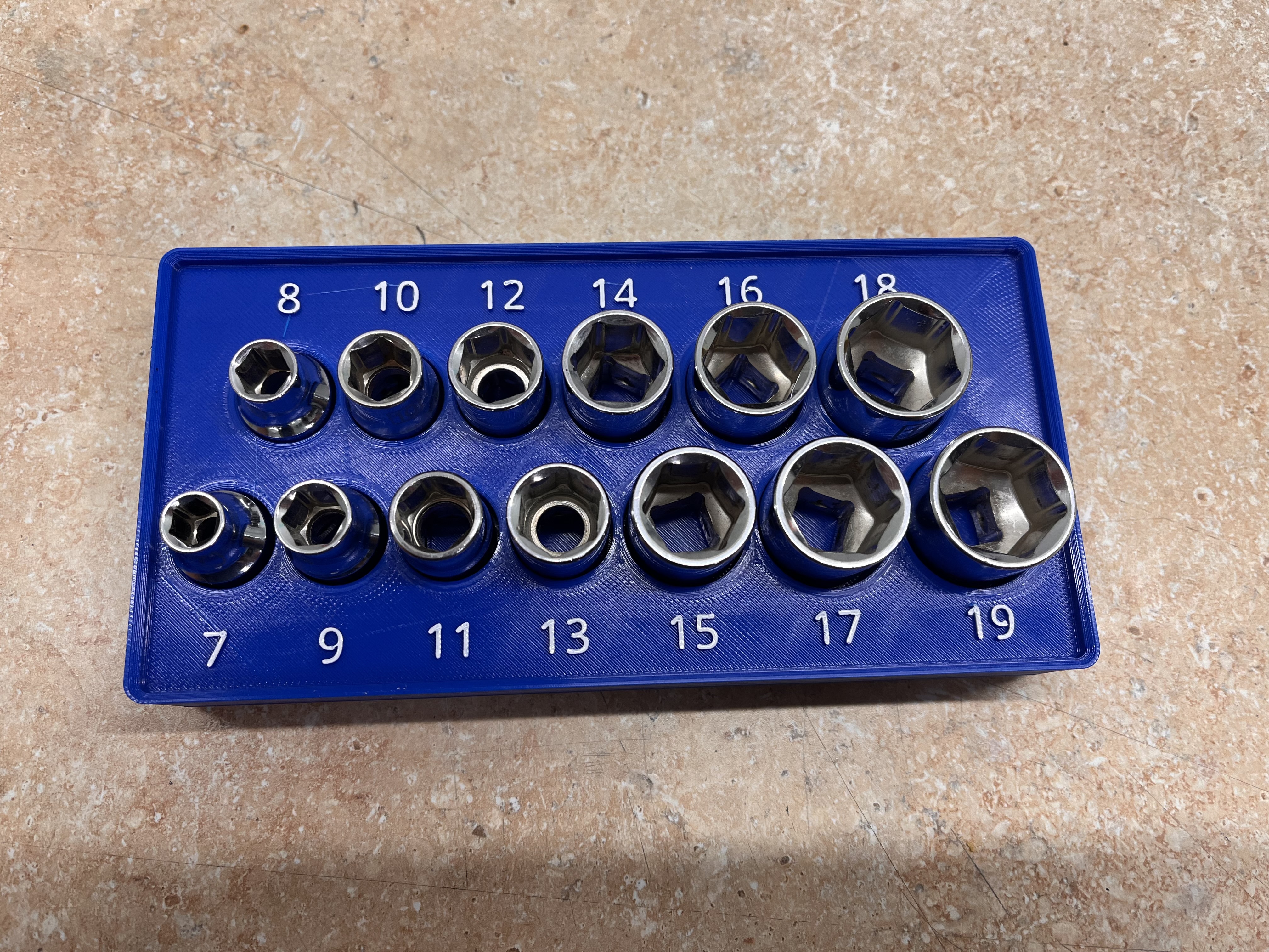 Kobalt 3/8 Metric Socket Set - Gridinity