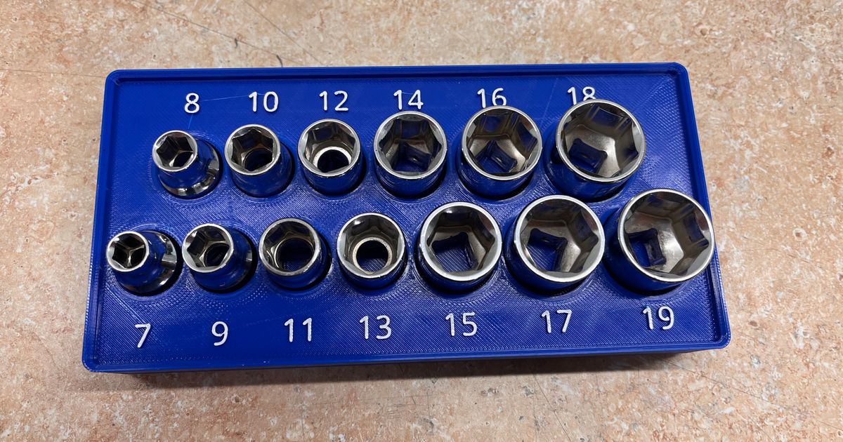 Kobalt 3/8 Metric Socket Set Gridinity by Mitaccio Download free