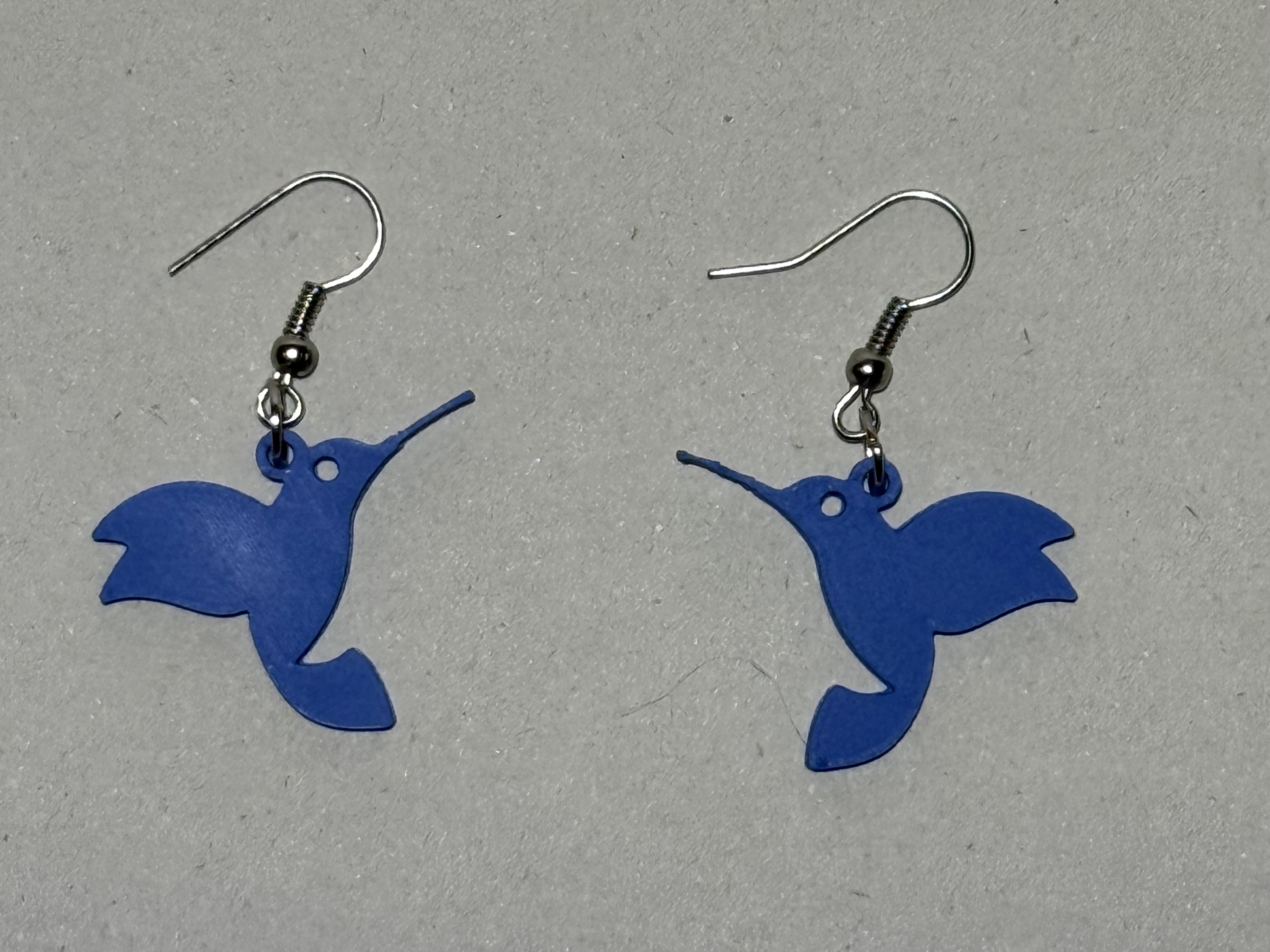 Delicate Hummingbird Silhouette Earrings