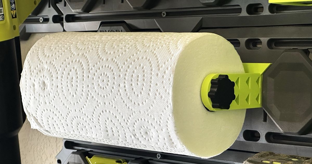Paper Towel holder for Ryobi Link by RobC Download free STL model