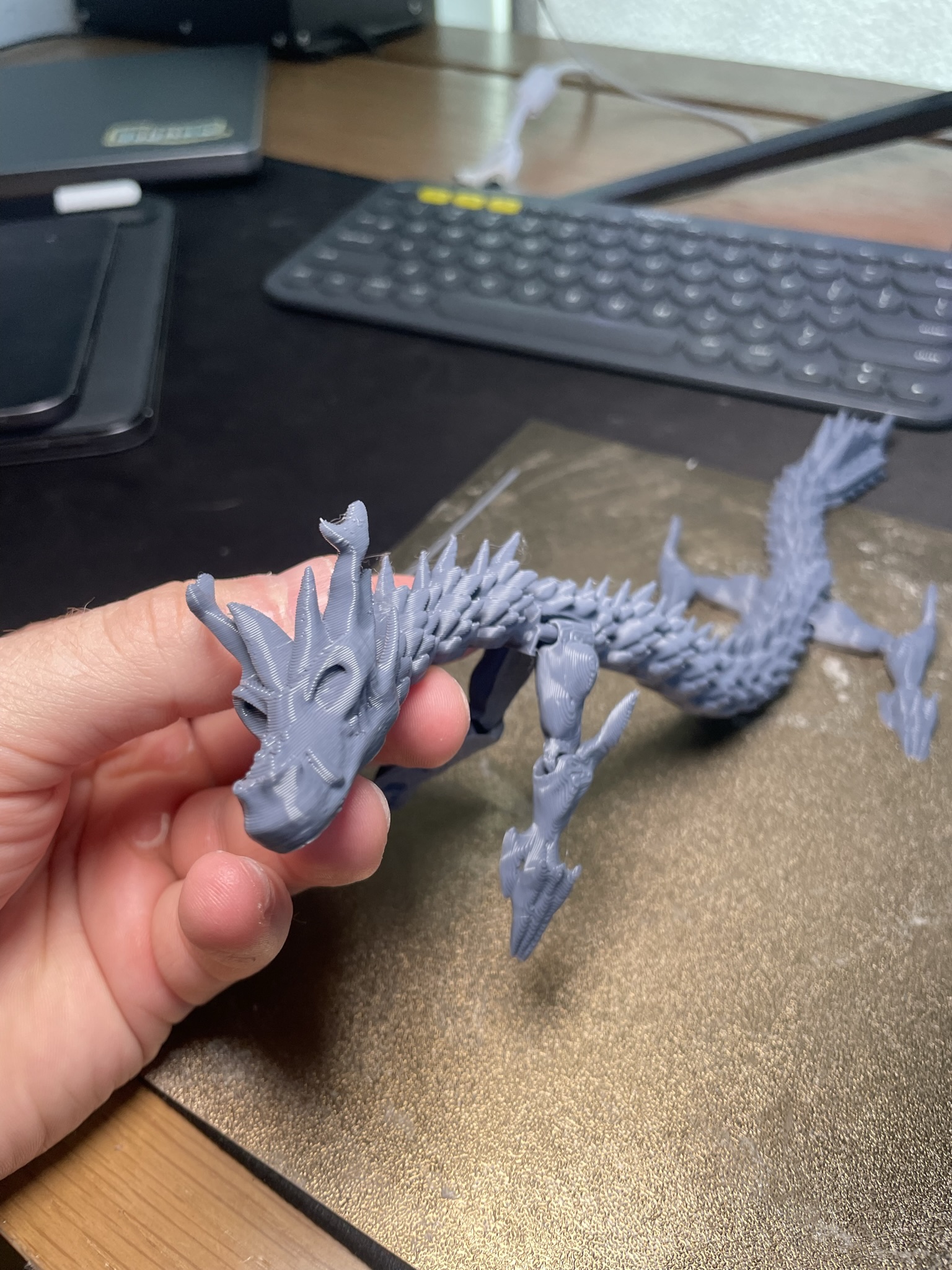 FLEXI SKULL DRAGON PRINT IN PLACE by Plaground3d | Download free STL ...