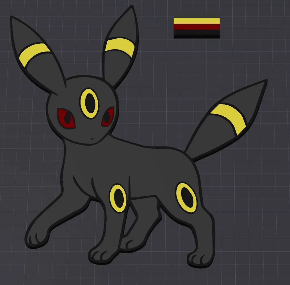 2D Umbreon by A3d1089, Download free STL model