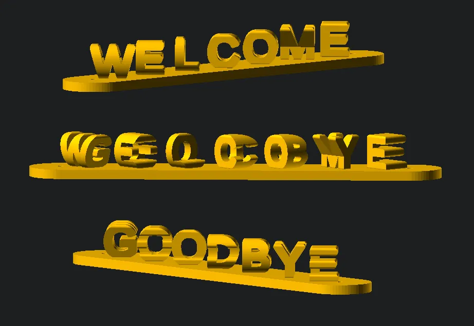 Customizable Dual Message Illusion (OpenSCAD) by Xander | Download free ...