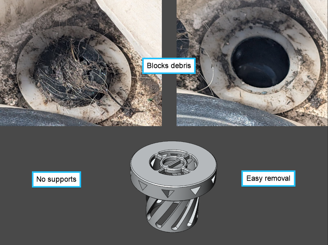 1.25" Drain Screen Insert