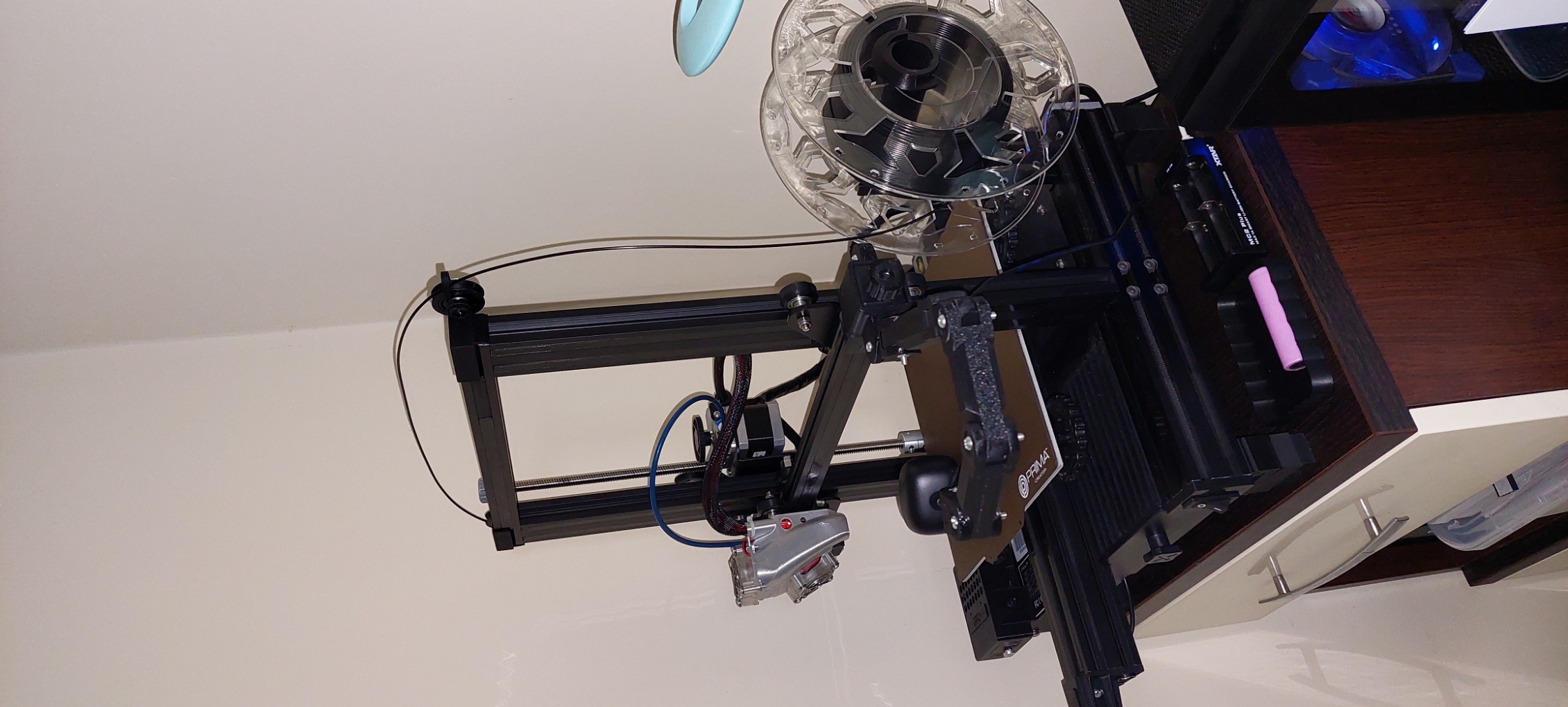 NEW snapon rail bearing filament guide for Ender 3 V2 with printed bearing of 608 roller