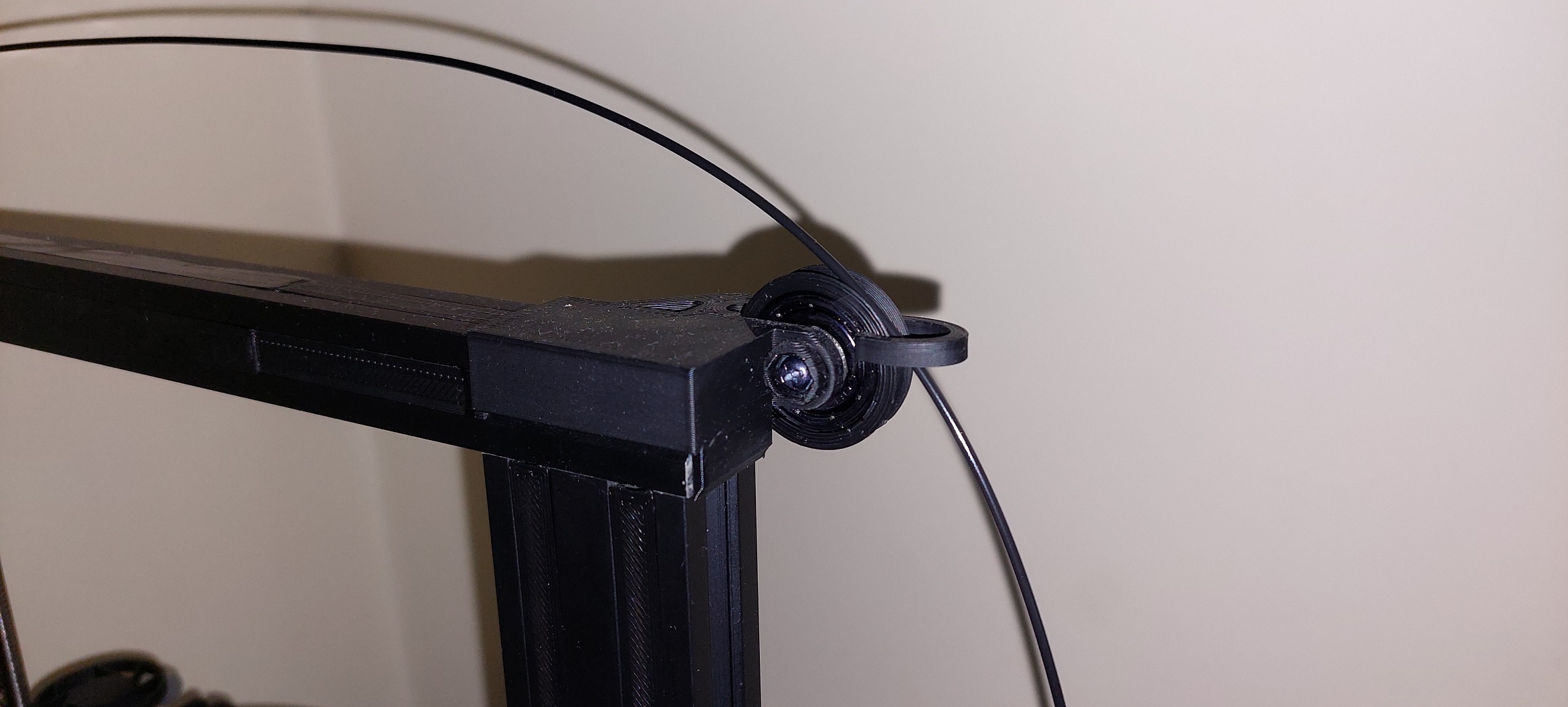 NEW snapon rail bearing filament guide for Ender 3 V2 with printed bearing of 608 roller