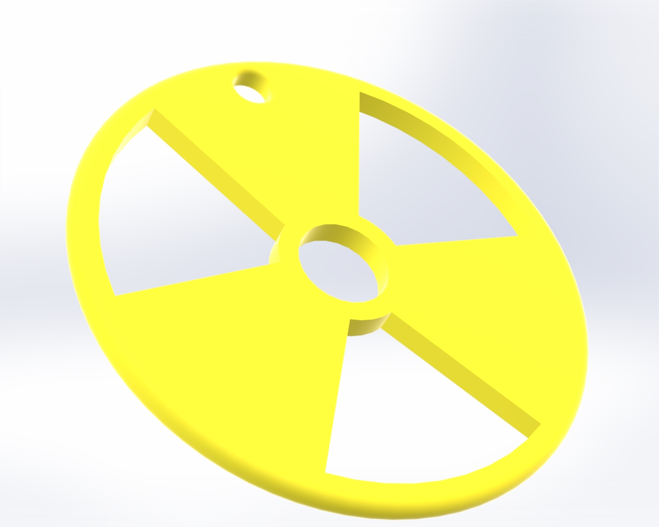 Radioactive Emblem Keychain 40mm