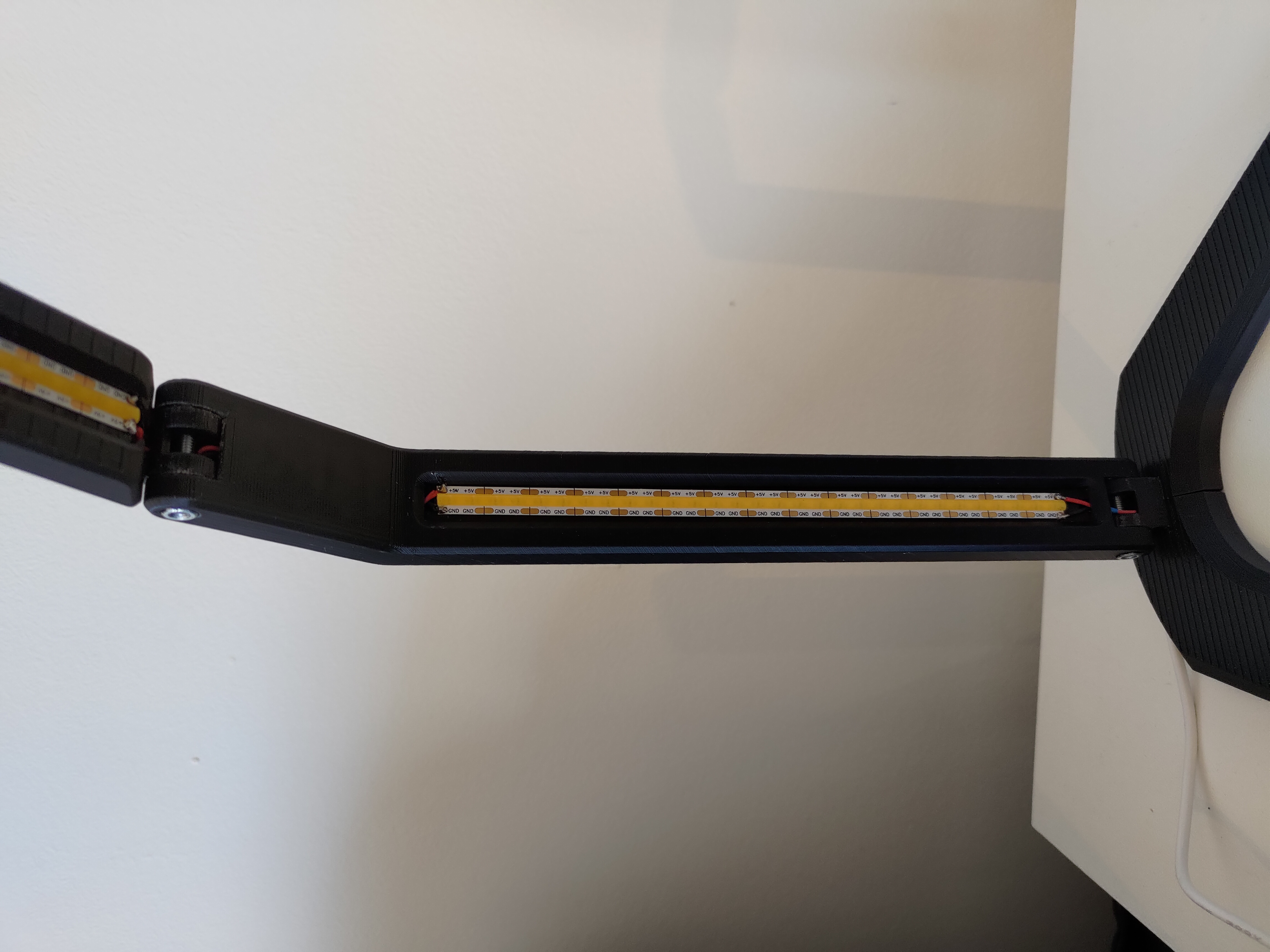 Led Desk Lamp: arm with led strip 3D model thumbnail