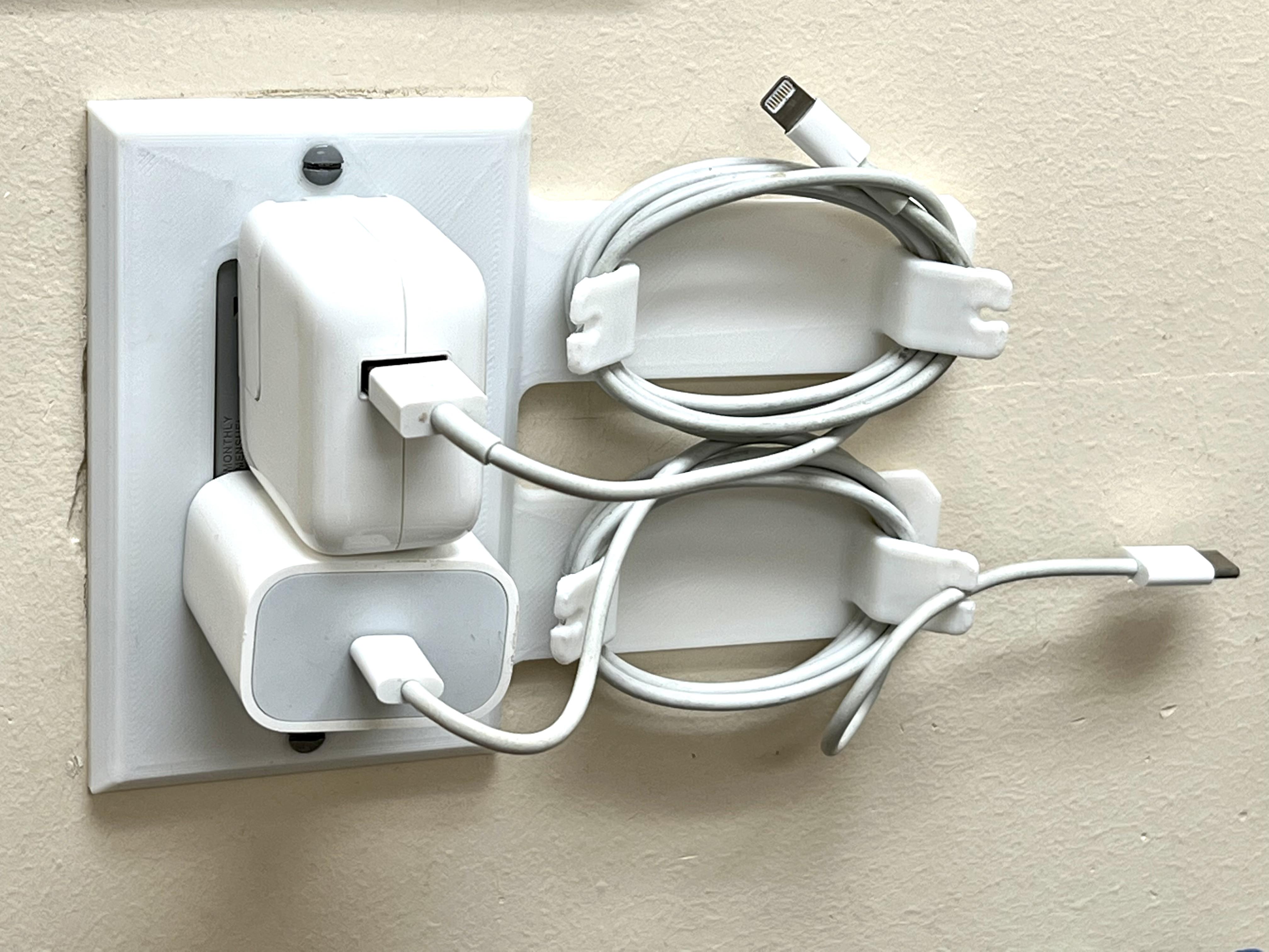 USB Cable Organizer Outlet Cover