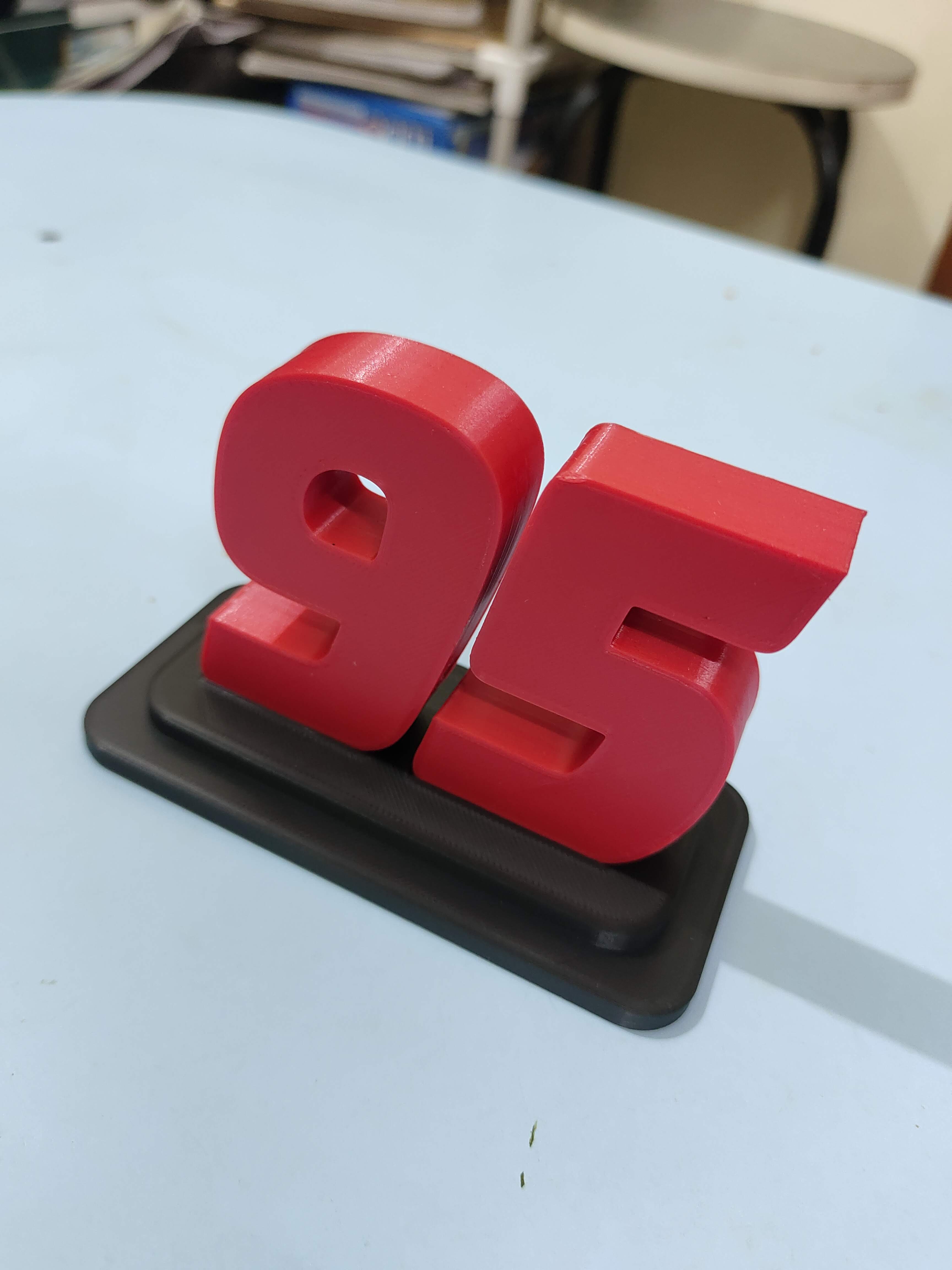 Lightning McQueen “95” Racing-Style Desk Prop with Press-Fit Stand