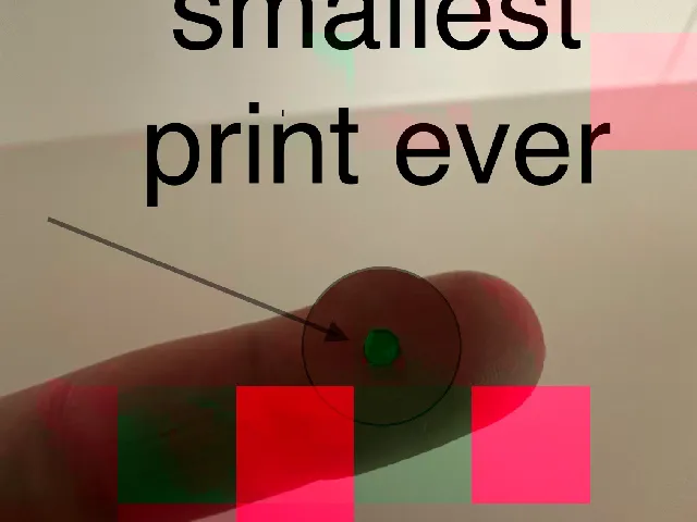 the smallest print in the world